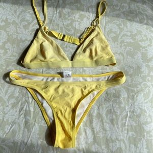 Yellow Triangle Bikini